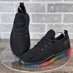 Wanted Affinity Sneakers Rainbow Bottom Athletic Walking Shoes Black Women's 12